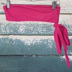 Hot Pink Shein Wrap Bikini Top